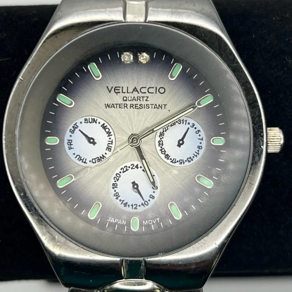 Working Vellaccio Round Silver Green Men's Watch